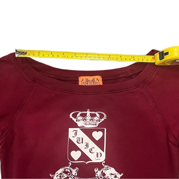 Juicy Couture Burgundy ‘Couture Royalty’ Cotton Sweatshirt, Women’s Small - Picture 10 of 12
